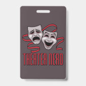 Komödie und Tragödie Theater Nerd Ausweis (Rückseite)