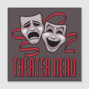 Komödie und Tragödie Theater Nerd Magnetkarte