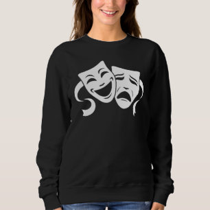 Komödie- und Tragödientheater Weiße Masken Männer Sweatshirt