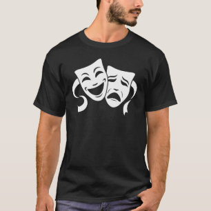 Komödie- und Tragödientheater Weiße Masken Männer T-Shirt