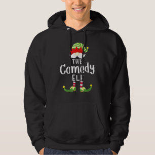 Komödien-Elfen-Gruppen-Weihnachts-Pyjama-Party Hoodie