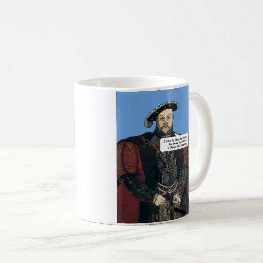 Komödien-Tasse Königs Henry VIII Kaffeetasse (VorderseiteRechts)