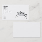 Komödien-Tragödie-Masken Visitenkarte (Vorne/Hinten)