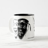 Komödien-/Tragödie-Tassen Zweifarbige Tasse (Vorderseite Links)