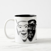 Komödien-/Tragödie-Tassen Zweifarbige Tasse (Links)