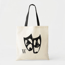 Komödien-Tragödie-Theater-Monogramm-Taschen-Tasche Tragetasche