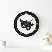 Komödien-und Tragödie-einzigartige Theater-Wanduhr Große Wanduhr (Zuhause)