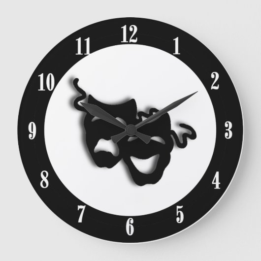 Komödien-und Tragödie-einzigartiges Theater Große Wanduhr (Vorderseite)