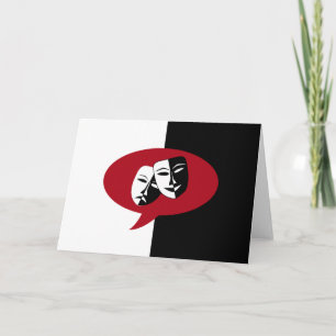 Komödien-und Tragödie-Masken Karte