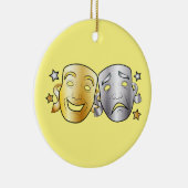 Komödien-und Tragödie-stilisierte Drama-Masken Keramikornament (Rechts)