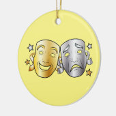 Komödien-und Tragödie-stilisierte Drama-Masken Keramikornament (Links)