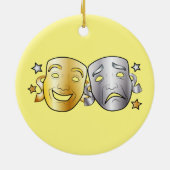 Komödien-und Tragödie-stilisierte Drama-Masken Keramikornament (Hinten)