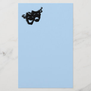 Komödien-und Tragödie-Theater-Blau Briefpapier
