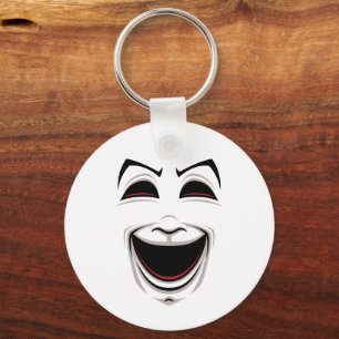 Komödien- und Tragödientheater-Masken Gesichter Schlüsselanhänger