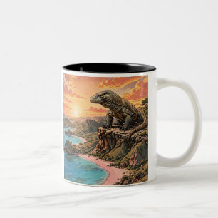 Komodo-Drache König der Insel Zweifarbige Tasse