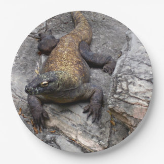 Komodo-Drache Nahaufnahme Natur Pappteller
