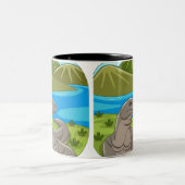 Komodo-Drache-Tasse Zweifarbige Tasse (Mittel)