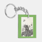 Komodo Drachenbecken in Schönheit Schlüsselanhänger (Vorderseite links)