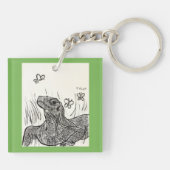 Komodo Drachenbecken in Schönheit Schlüsselanhänger (Rückseite)