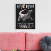 Komodo Dragon - Die größte Lizard der Welt. Leinwanddruck (Insitu (Wohnzimmer))