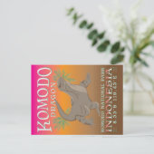 KOMODO DRAGON - DIE GRÖSSTE LIZARD. POSTKARTE (Stehend Vorderseite)