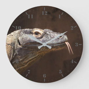 Komodo Dragon Große Wanduhr