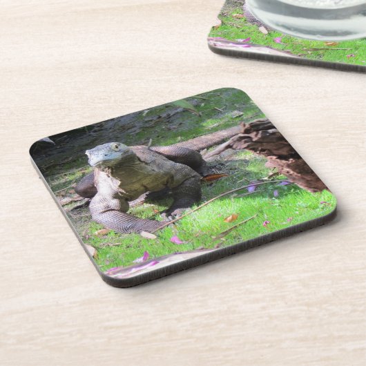 Komodo Dragon Hard Plastic / Cork Untersetzer (Linke Seite)