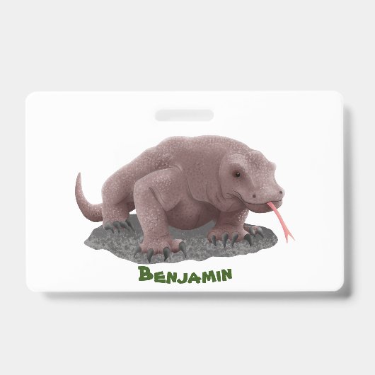 Komodo Dragon Illustration Ausweis (Vorderseite)