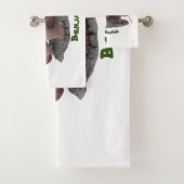 Komodo Dragon Illustration Badhandtuch Set (Insitu)