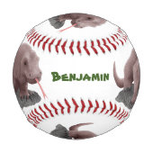 Komodo Dragon Illustration Baseball (Vorderseite)