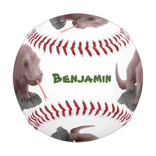 Komodo Dragon Illustration Baseball (Vorderseite)