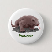 Komodo Dragon Illustration Button (Vorderseite)