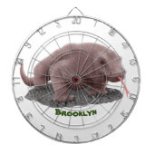 Komodo Dragon Illustration Dartscheibe (vorne)