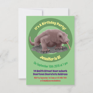 Komodo Dragon Illustration Einladung