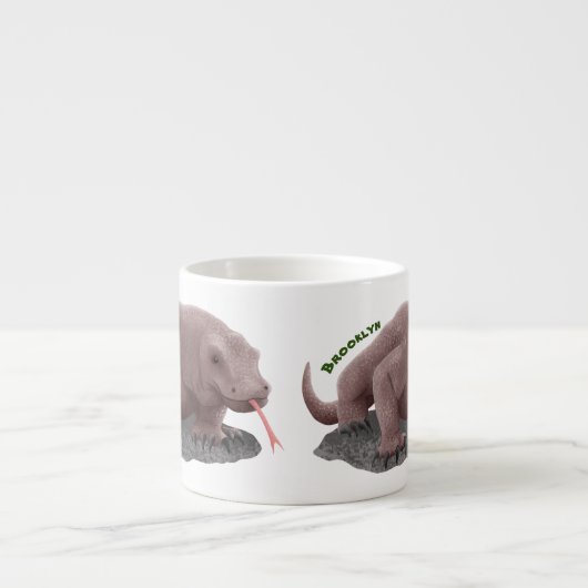 Komodo Dragon Illustration Espressotasse (Vorderseite)
