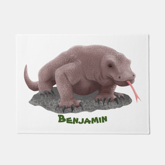 Komodo Dragon Illustration Fußmatte (Vorderseite)
