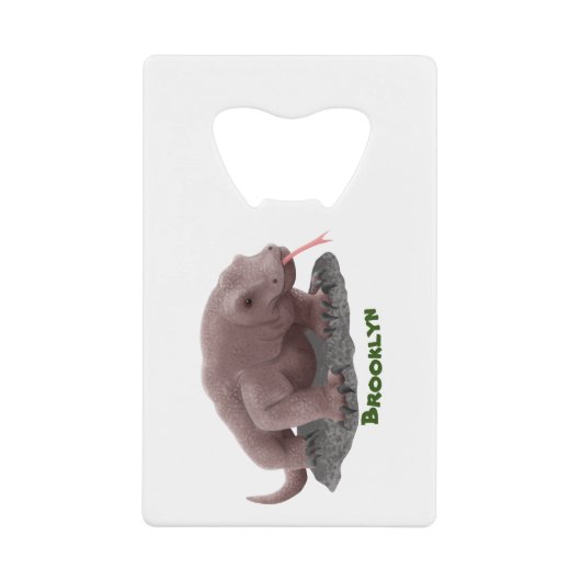 Komodo Dragon Illustration Geldbeutel Flaschenöffner (Vorderseite)