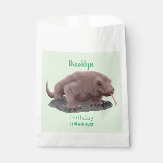 Komodo Dragon Illustration Geschenktütchen (Vorderseite)