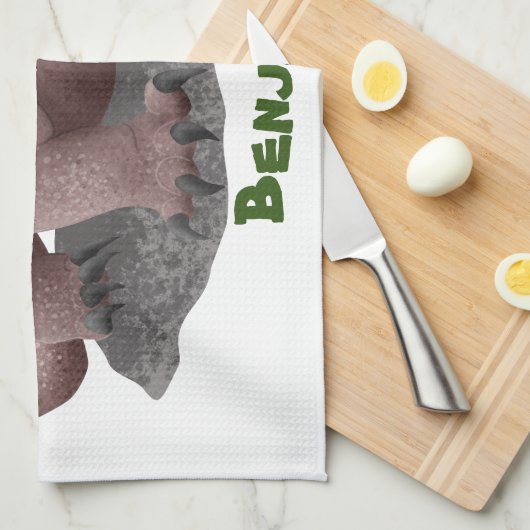 Komodo Dragon Illustration Geschirrtuch (Viertel Falte)