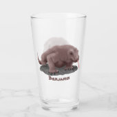 Komodo Dragon Illustration Glas (Rückseite)