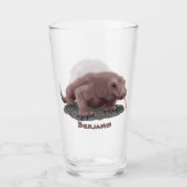 Komodo Dragon Illustration Glas (Vorderseite)