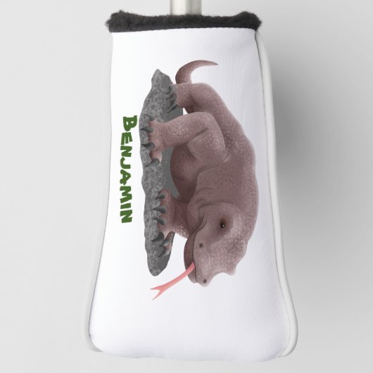 Komodo Dragon Illustration Golf Headcover (Rotieren 90)