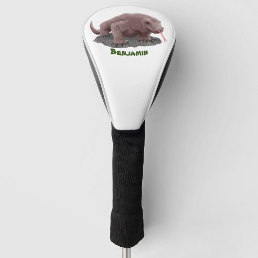 Komodo Dragon Illustration Golf Headcover (Vorderseite)