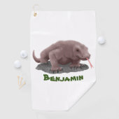 Komodo Dragon Illustration Golfhandtuch (Insitu)