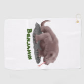 Komodo Dragon Illustration Golfhandtuch (Horizontal)