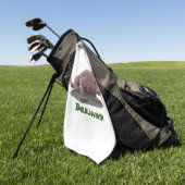 Komodo Dragon Illustration Golfhandtuch (Gras)