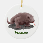 Komodo Dragon Illustration Keramik Ornament (Vorne)