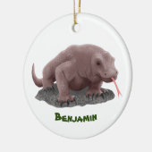 Komodo Dragon Illustration Keramik Ornament (Links)
