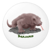 Komodo Dragon Illustration Keramikknauf (Vorderseite)