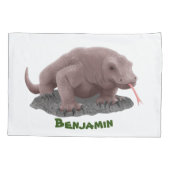 Komodo Dragon Illustration Kissenbezug (Rückseite)